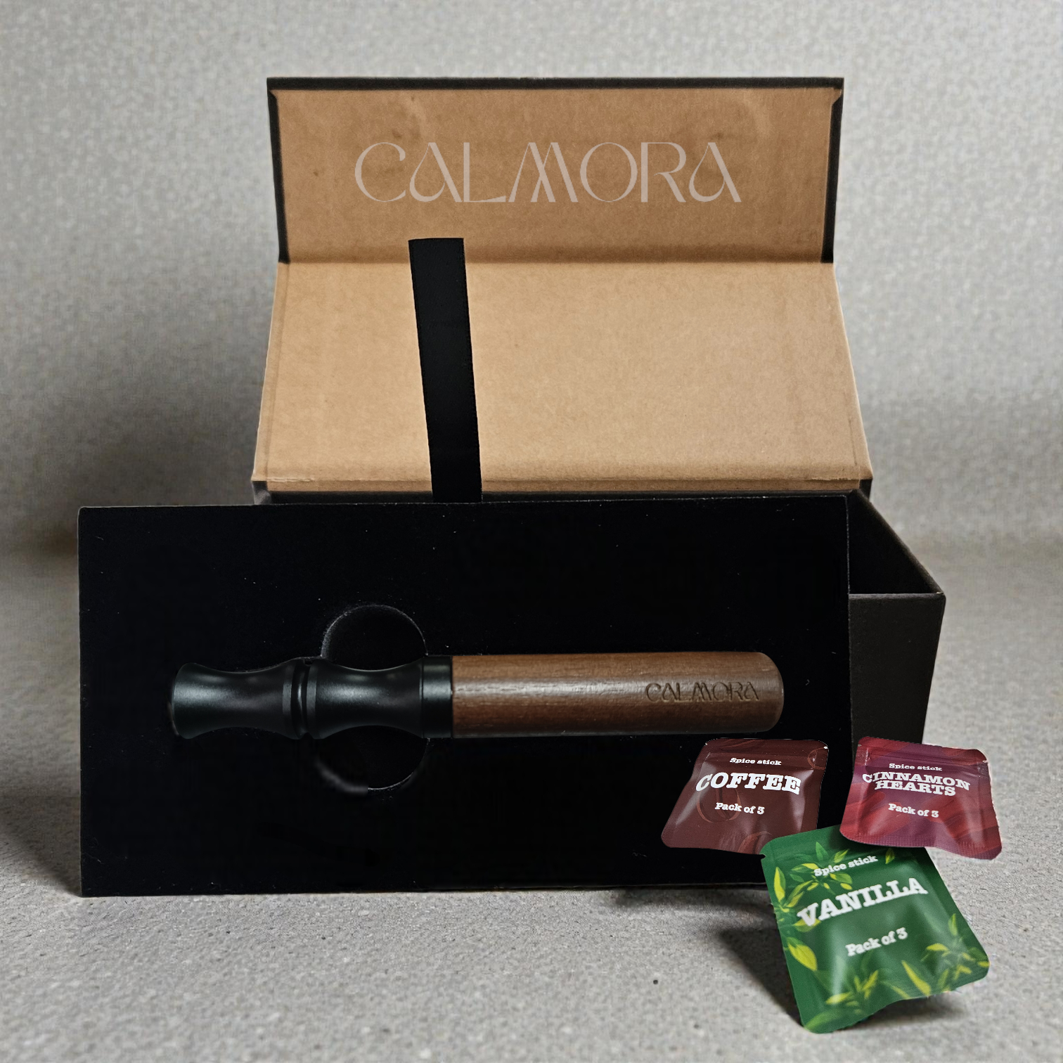 CALMORA™ Luxury Inhaler Set – Oak & Walnut Edition